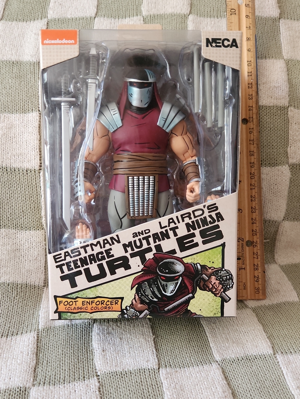 NECA TMNT Foot Enforcer Action Figure - Maroon & Gray
